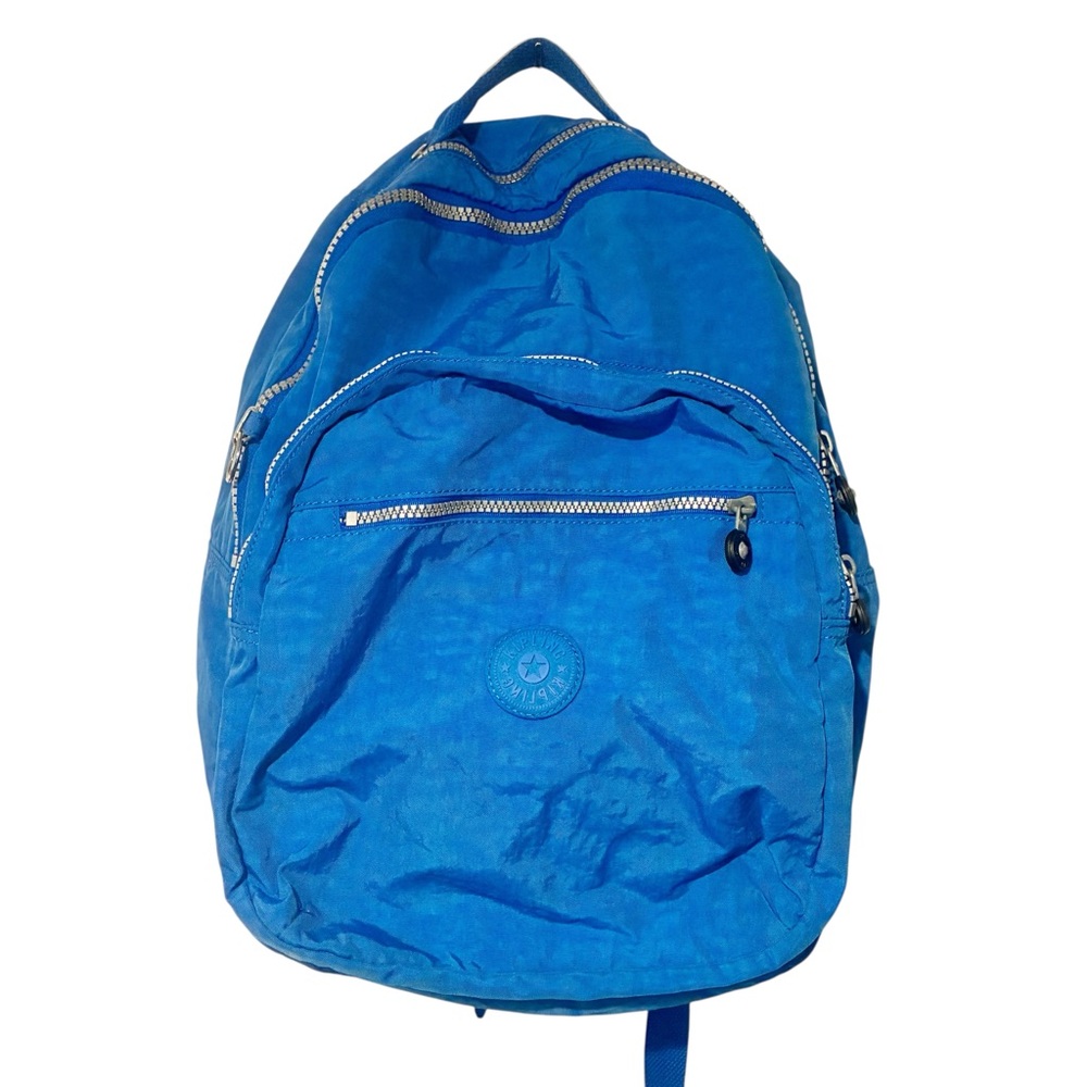 Kipling Seoul Backpack With Laptop Protection French Blue Nylon Bag